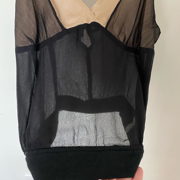 Ruth from Anthropologie black/tan silk camisole - Picture 2 of 7